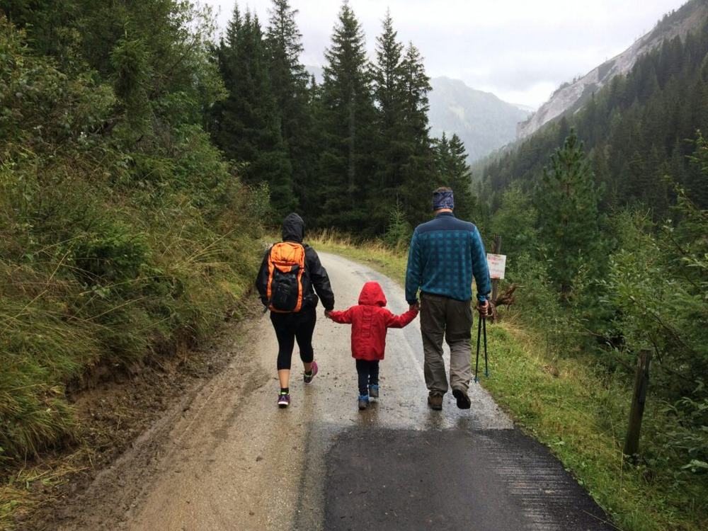 Family on a hike